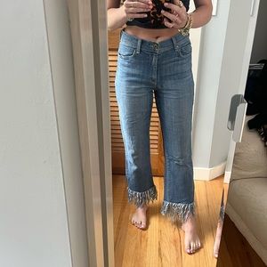 Pistols straight leg jeans with fringe
